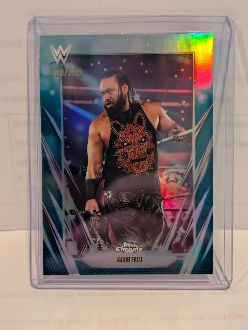 Jacob Fatu 2026 Topps Chrome WWE #55 Teal Geometric /299 - (A) -