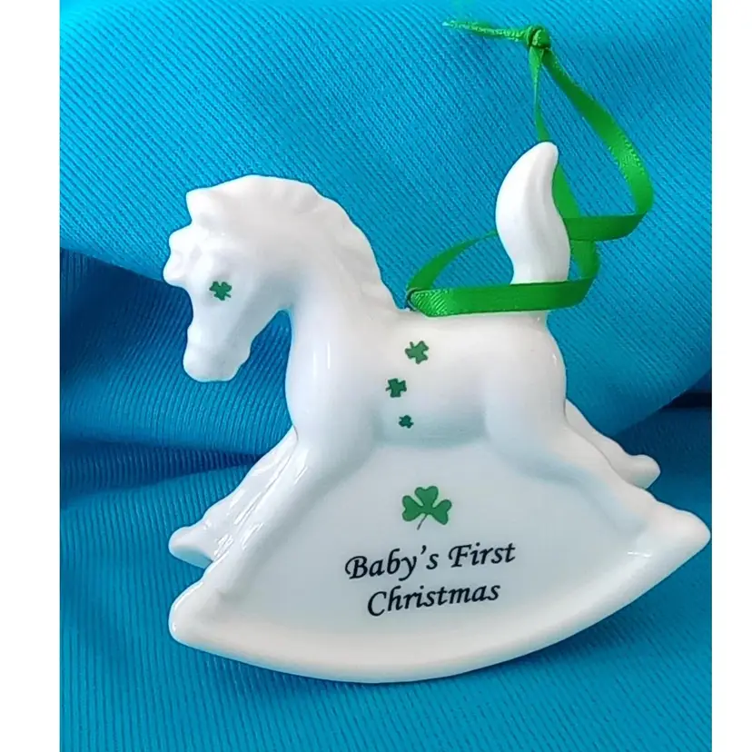 March Baby??  Baby's First Christmas Rocking Horse Ornament