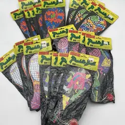 SunTime Fun Lot of 23 Neon Paddle Balls - 5 Patterns - For Repair or Display