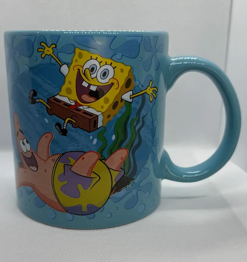 Blue Jumbo Sized SpongeBob & Patrick Star Coffee Mug