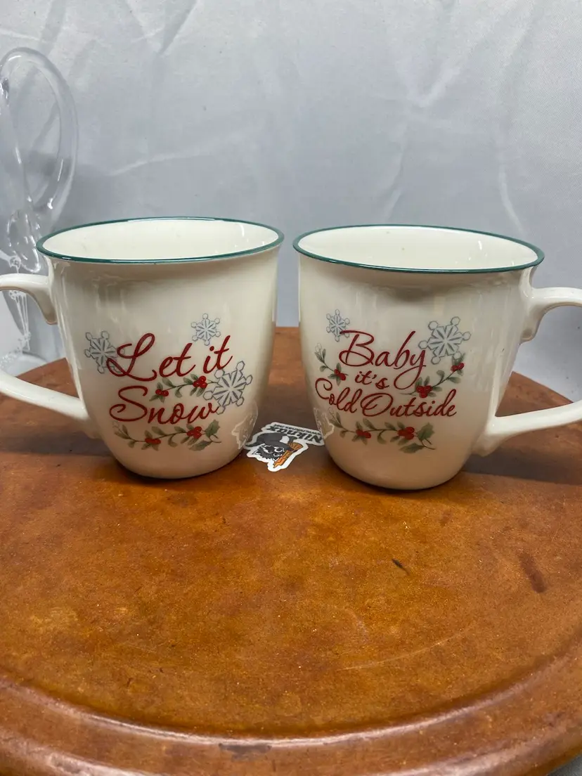 Set Of 2 Winter Mugs By Pfaltzgraff