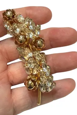 Vintage Clear Rhinestone Brooch