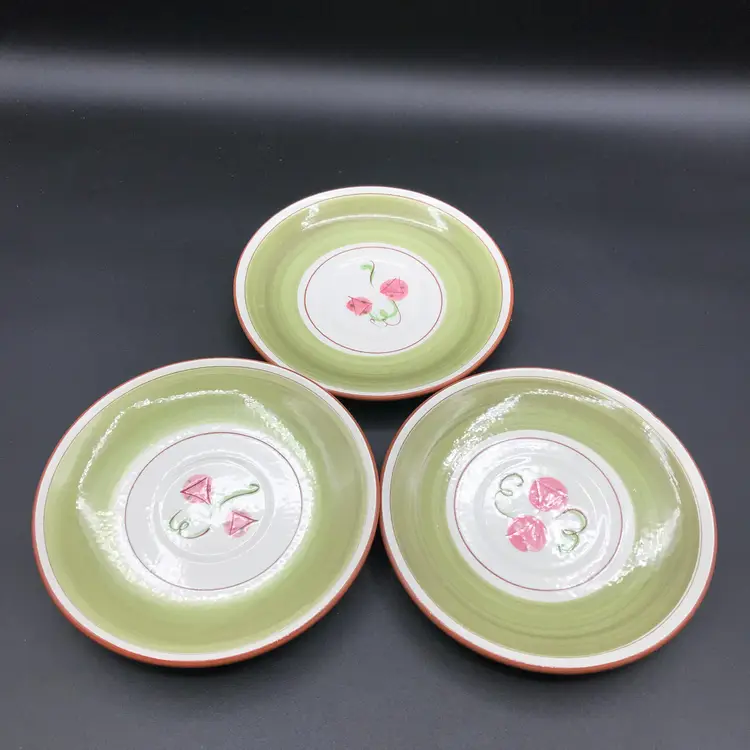 Vintage Stangl Pottery Carnival Saucers Set of 3 Replacements MCM 1955-1978