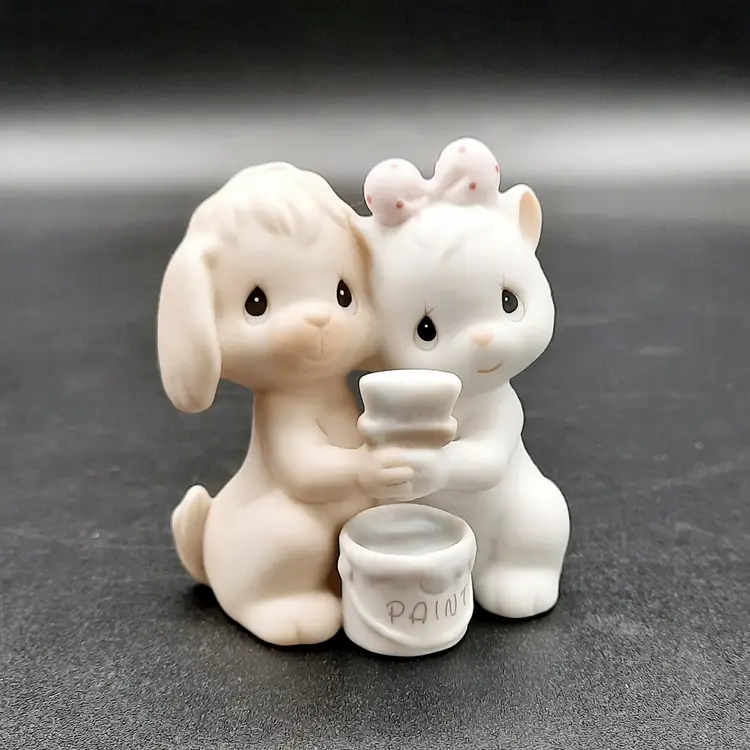 Precious Moments Members Only Enesco 1991 "True Blue Friends" Figurine