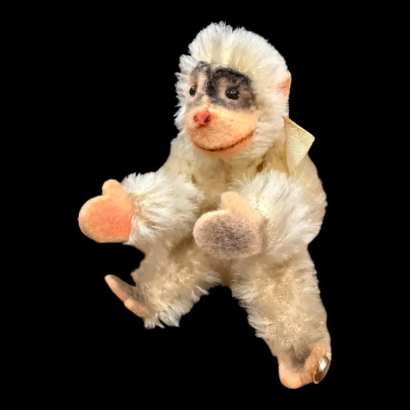 Steiff Mohair Articulated Jocko Monkey Stuffed Animal Toy 3.5” Germany