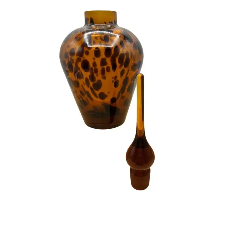 Hand Blown Brown/Amber Perfume Bottle