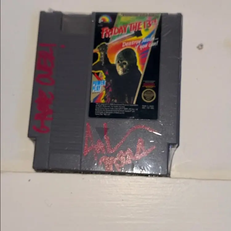 ARI LEHMAN “Jason 1" Friday The 13th Signed NINTENDO Video Game JSA Sticker