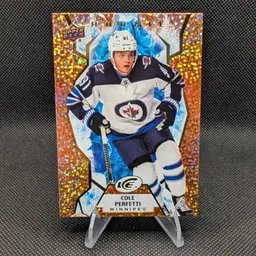 Cole Perfetti 2021-22 Upper Deck Ice Orange Parallel Rookie Card (RC) #104 - Winnipeg Jets