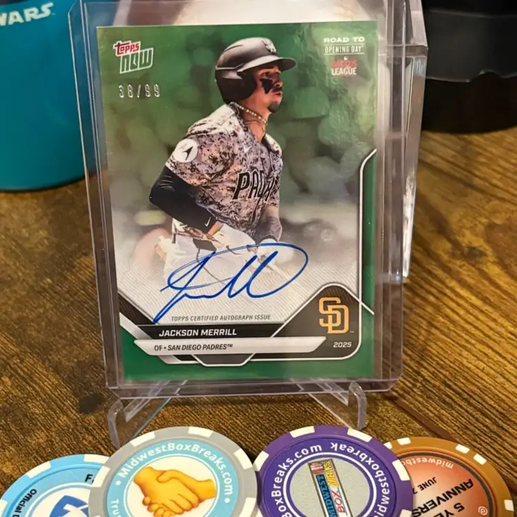 2025 Topps Now Road to Opening Day Jackson Merrill auto /99