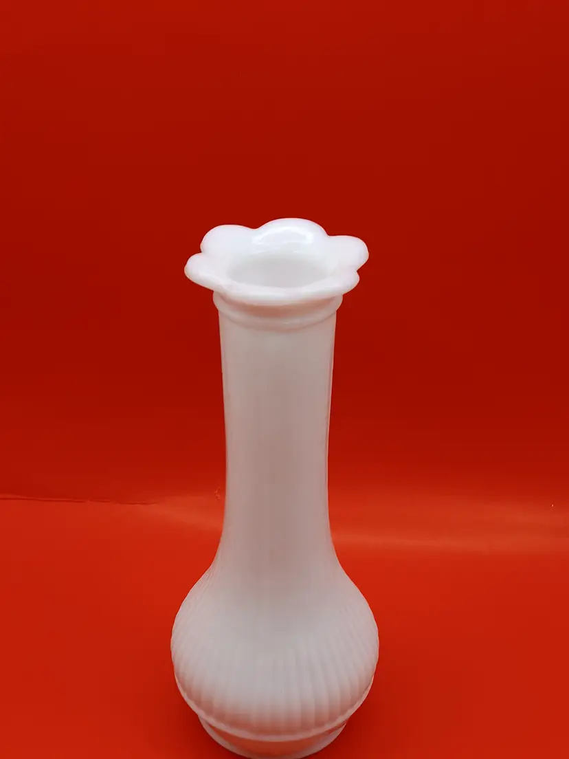 Vintage Randall Milk Glass Vase 6.5"