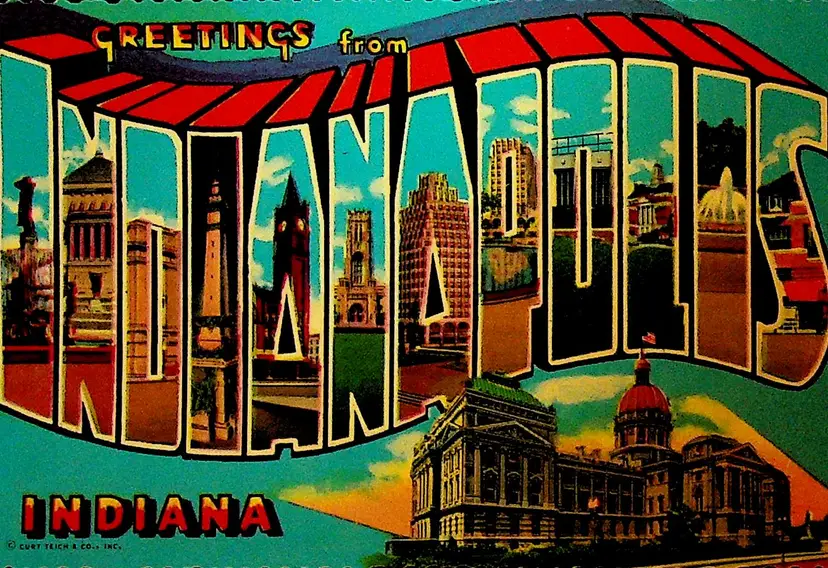 Greetings from Indianapolis Indiana Unused Postcard