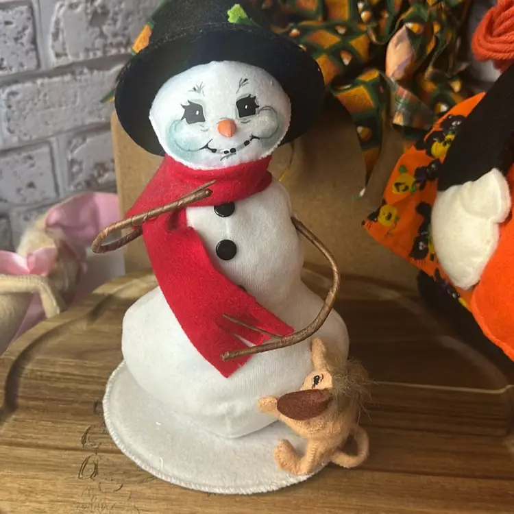 Anna Lee Snowman With The Dog under 20 dollars