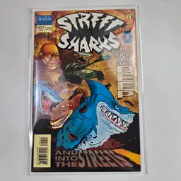 Street Sharks #1  1996, Archie Comics Mylar and Fullback Board