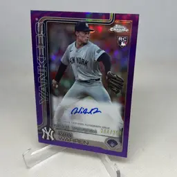 2025 Topps Chrome Update WILL WARREN Rookie ON CARD AUTOGRAPH! Purple 244/250 New York Yankees