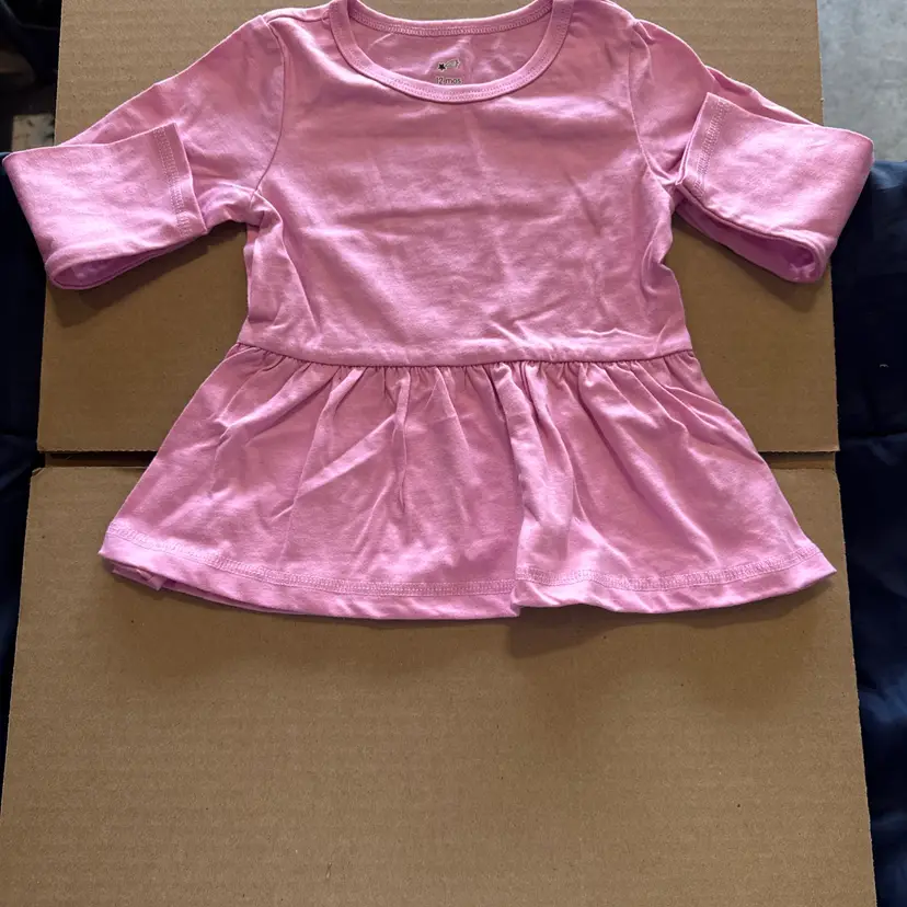 Girls pink LS Skirt 12 Month