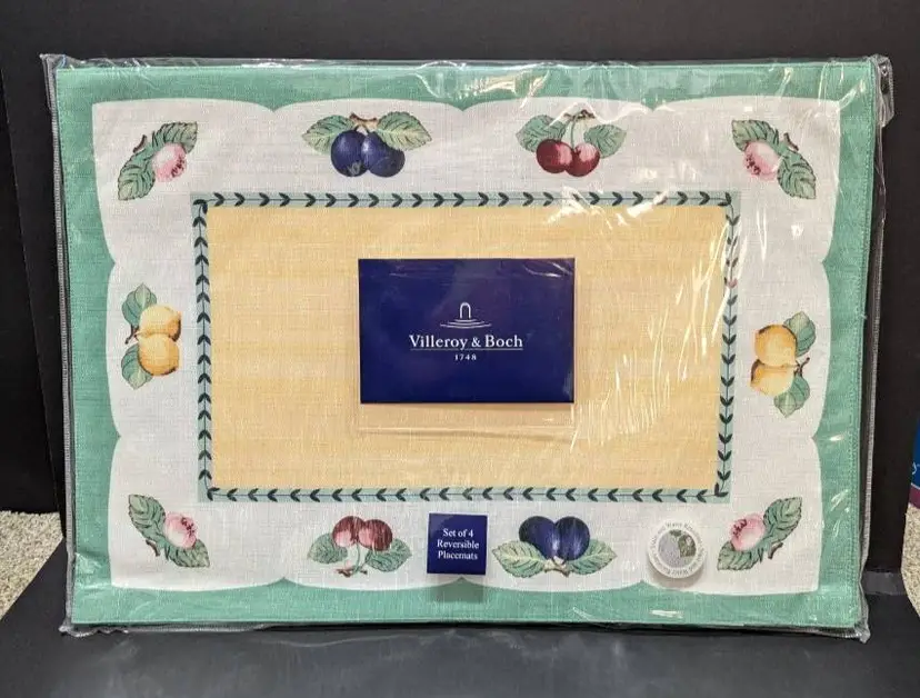 Villeroy & Boch FRENCH GARDEN Placemats set of 4 reversable NEW