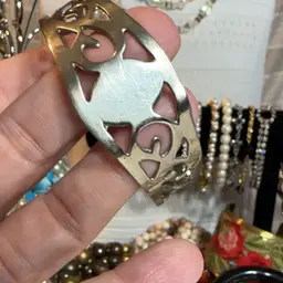 Small Cut Silver Tone Cuff