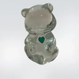 Fenton Clear Bear Green Heart