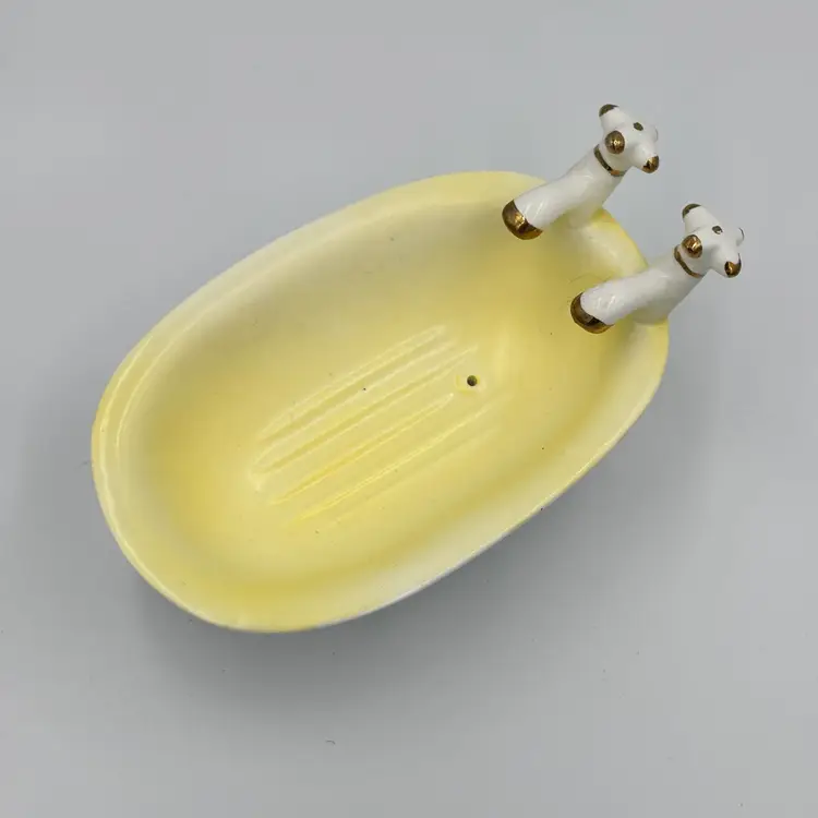 Yellow Claw Foot Bathtub Soap Or Sponge Dish