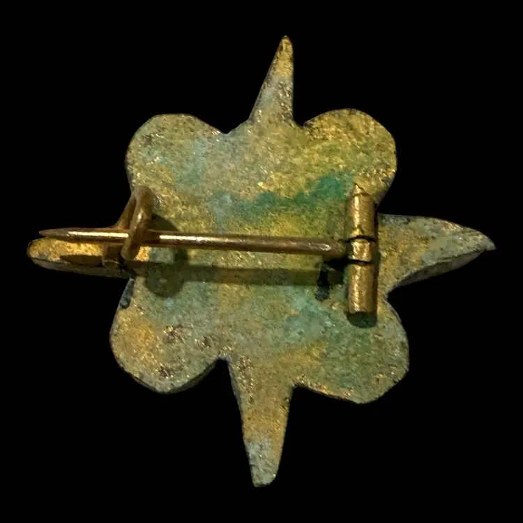 Antique Victorian Micro Mosaic Brooch 1.25”