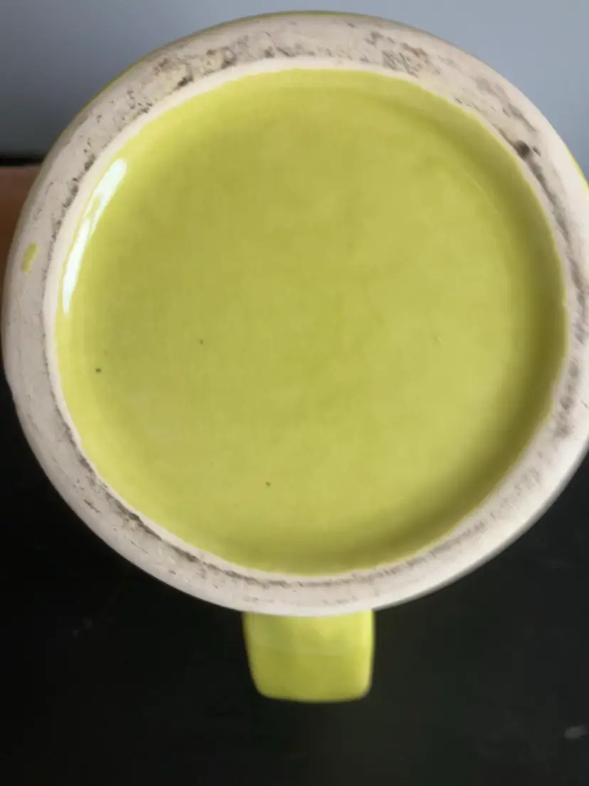 MCM Red Wing Pottery Chartreuse Swooping Pitcher Quartette Concord Dinnerware Line