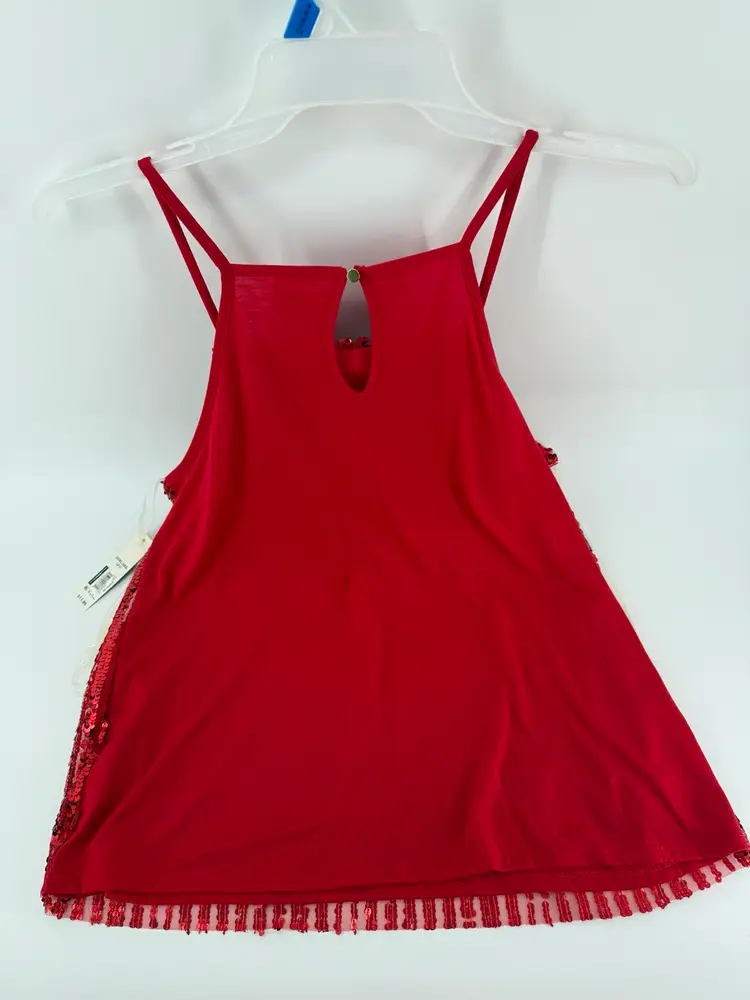 NO BOUNDARIES Red Sequin High NK Cami Women’s XXXL / 3X G (21) Brand New