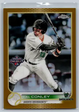 Cal Conley 2022 Topps Chrome Pro Debut Gold /50 Augusta Green Jackets