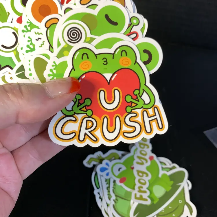 50-Frog Themed Stickers