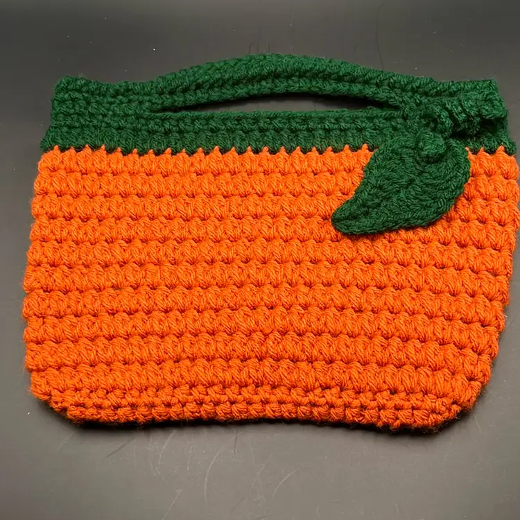 Handmade Crochet Pumpkin Purse