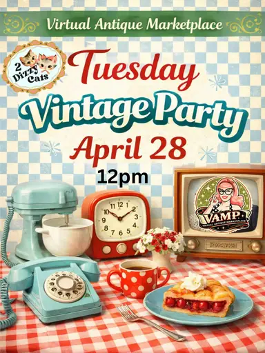 Tuesday Vintage Party with 2 Dizzy Cats 