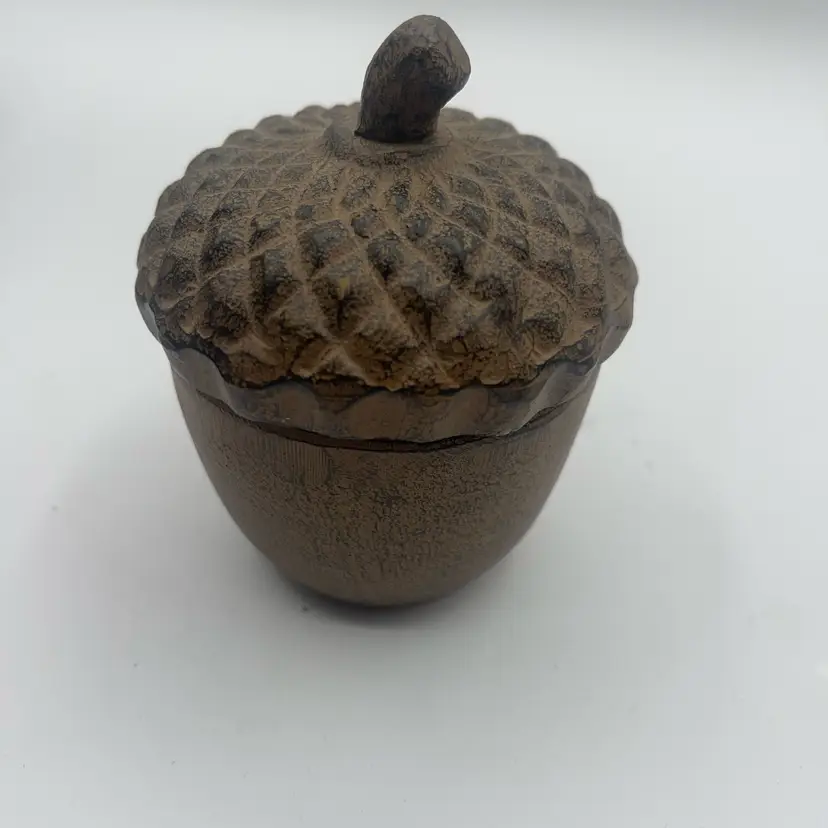 Heavy Cast Iron Acorn Home Decor Figurine 4"