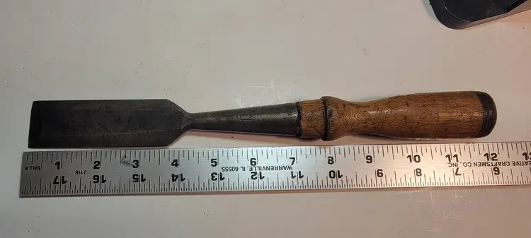 Vintage H.W. Geller “E-Z Cut” Paring Chisel 1-1/4" Blade, 11" Overall – Original