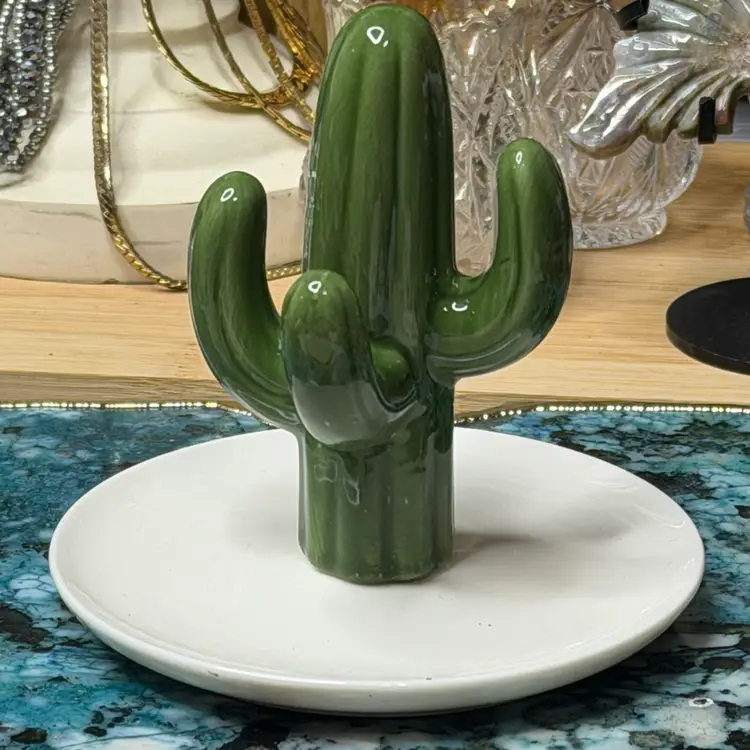 Cactus Ring /Bracelet Holder (jewelry Not Included) Cute Bathroom Or Bedtime Ring Holder 💍