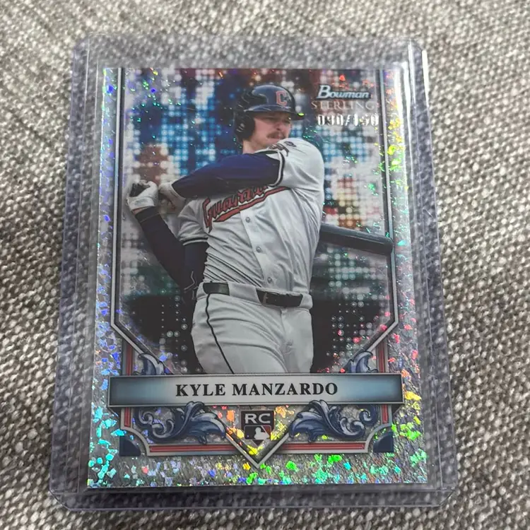2024 Bowman Sterling Kyle Manzardo Rookie Speckle Refractor /150