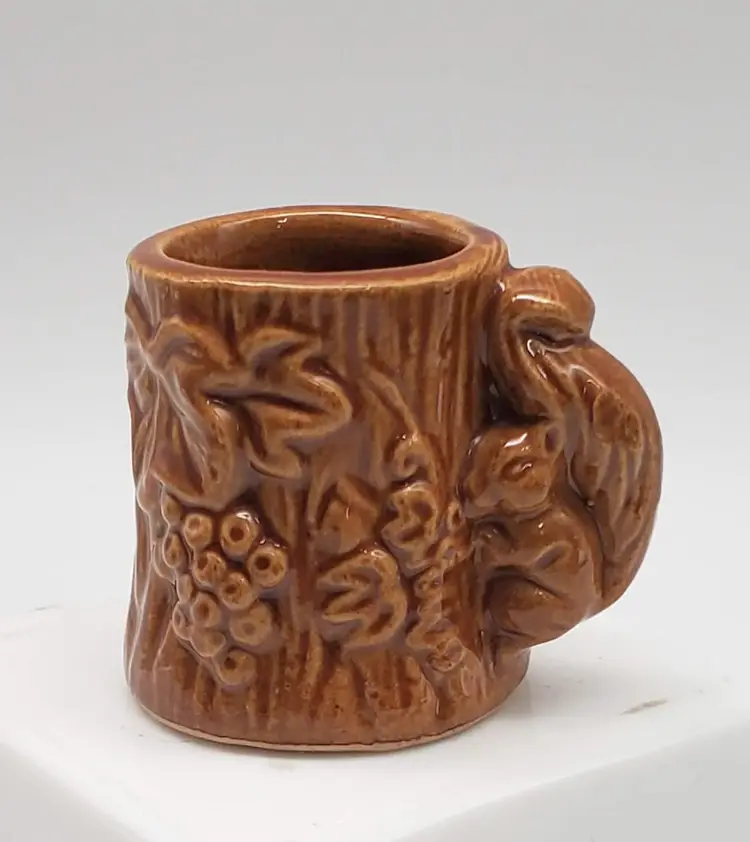 Squirrel On A Tree Stump Toothpick Holder Enesco 2"