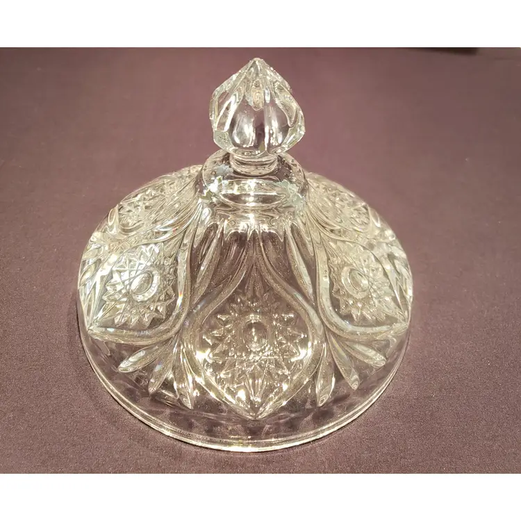 Vintage Nachtmann Florenz Pattern Bavarian Crystal Candy Dish Lid Germany (LID ONLY)