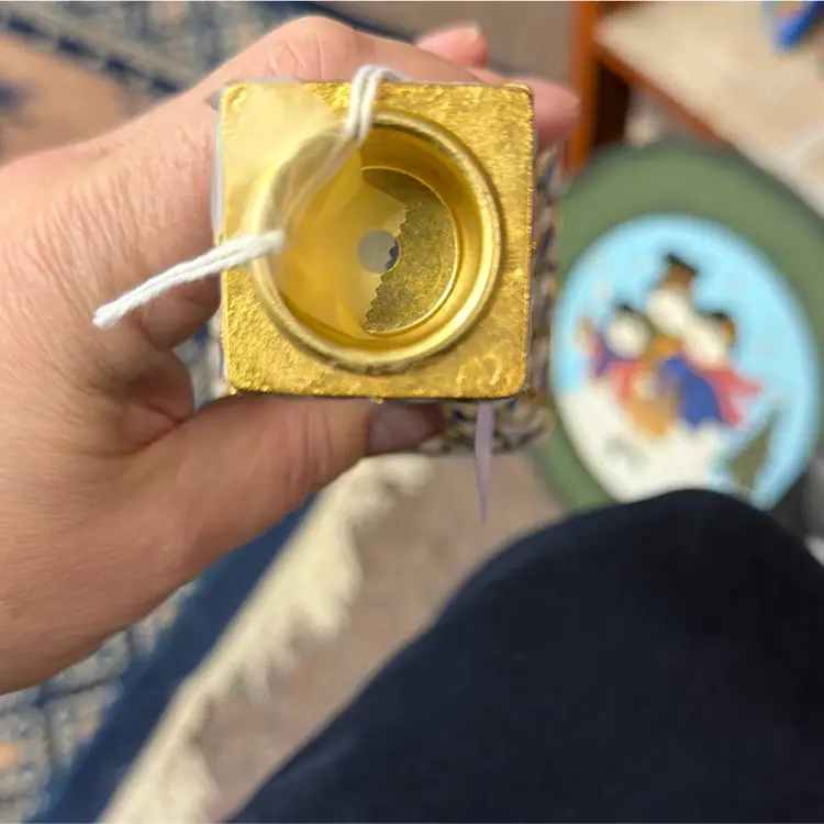 Cloisonné Candle Holder 7” Tall