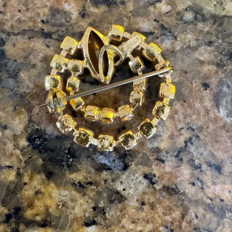 Vintage Czech Glass Bohemian Brooch