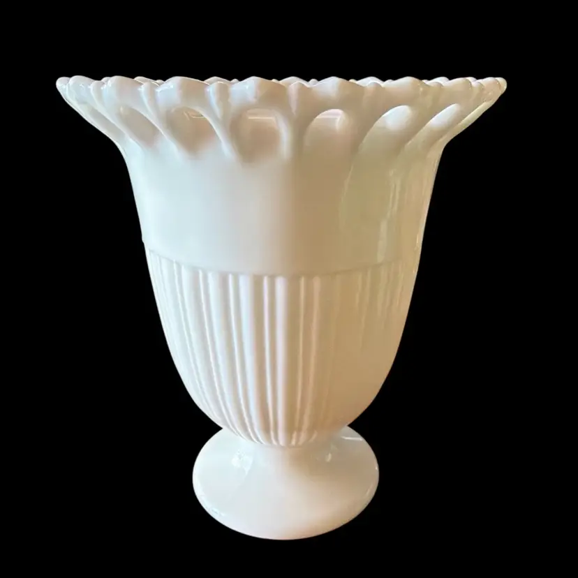 Fostoria Randolph 2675 Milk Glass 6" Footed Urn 6” H X 5” W