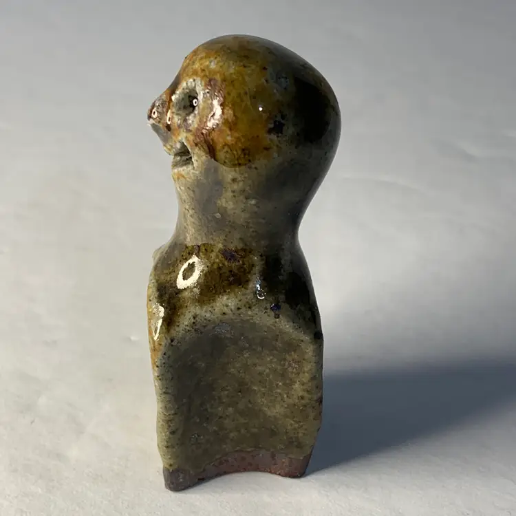Signed Art Pottery Skinny Weird Guy