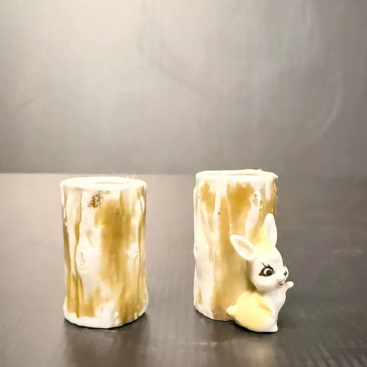 Vintage Toothpick Holder Mouse Tree Ceramic Mid Century