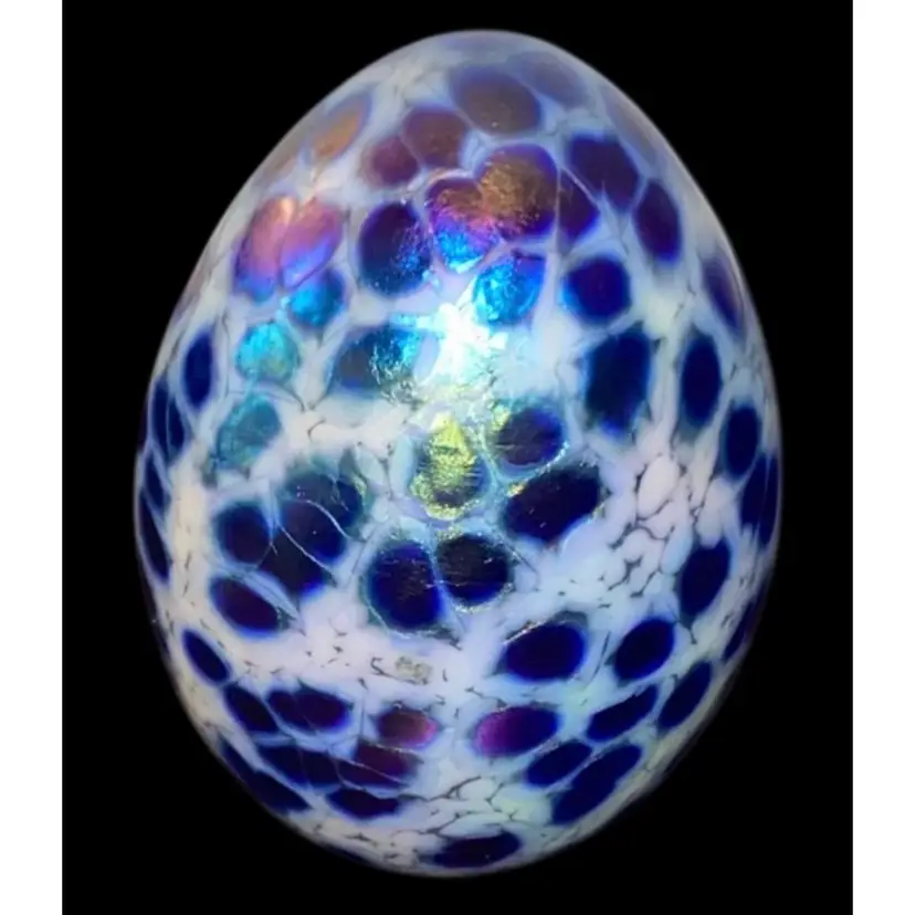 #19- Vintage Signed Selkirk Paperweight - Multi-colored