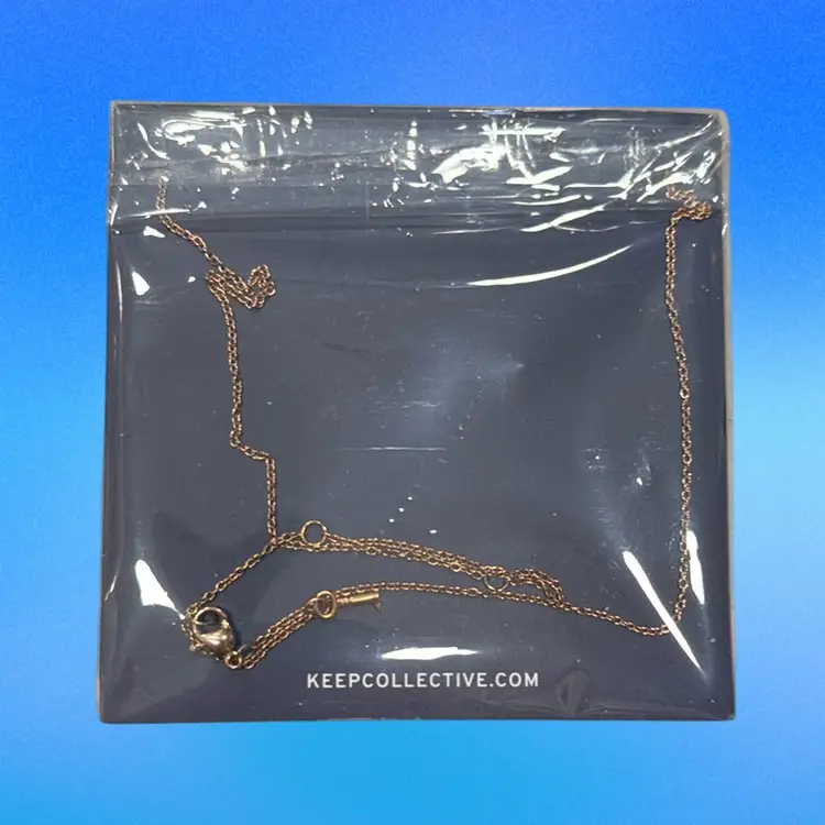 Nana Dainty Rose GoldTone Necklace w/ Pave Rhinestones New In Package