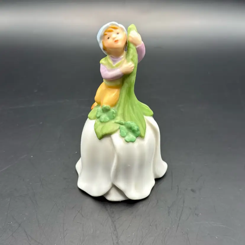 Vintage 1983 Avon "Good Luck Bell" Bisque Porcelain Bell 4.5”