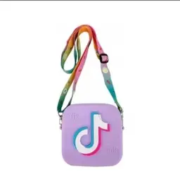 TikTok Silicone Crossbody Bag Mini Shoulder Purse Fan Accessory Adjustable Strap