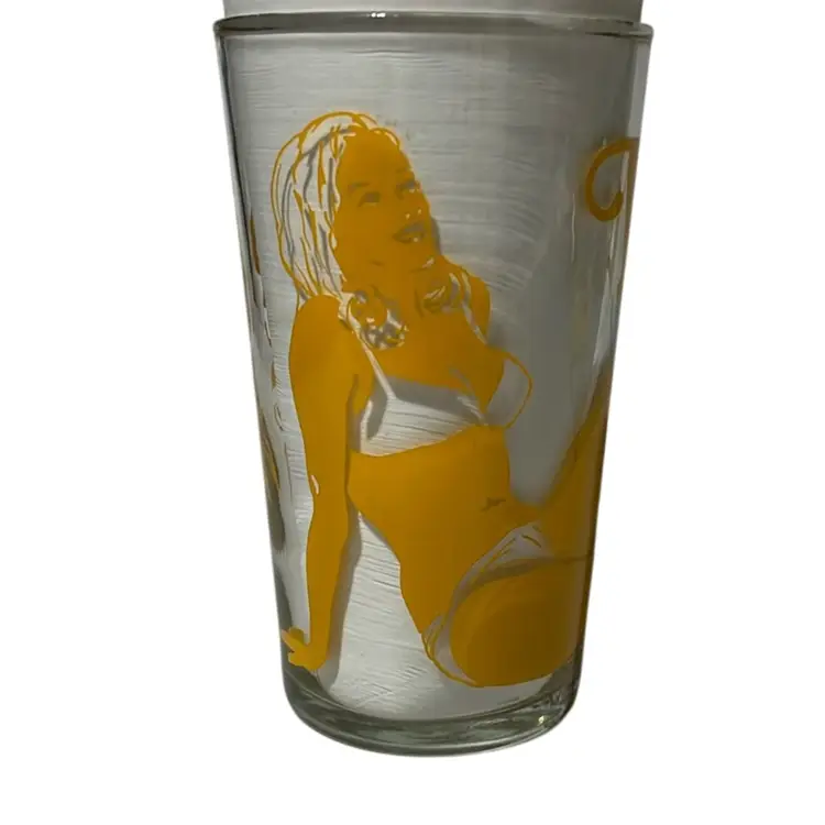 1970s Blondes Have More Fun Bar Glass