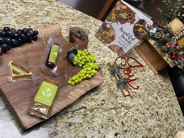 Claro Walnut live edge Charcuterie board