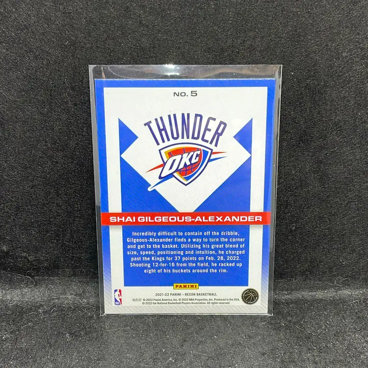 Shai Gilgeous-Alexander 2021-22 Recon Blue /99 Parallel