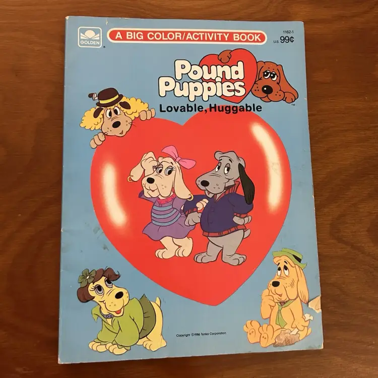 Vintage Pound Puppies Coloring Book Unused Golden Kids Activity Book 80s Unused