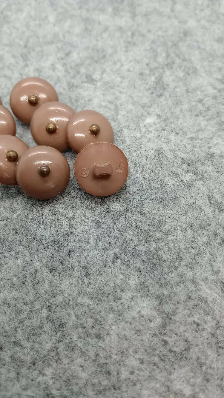Vintage Dome Shaped Plastic Buttons, Lot of 10